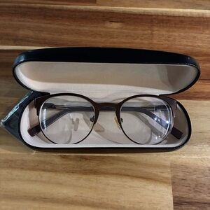 Men's Collection MC 2020-21 Eyeglasses Glasses Frames Round Brown Metal Art Deco